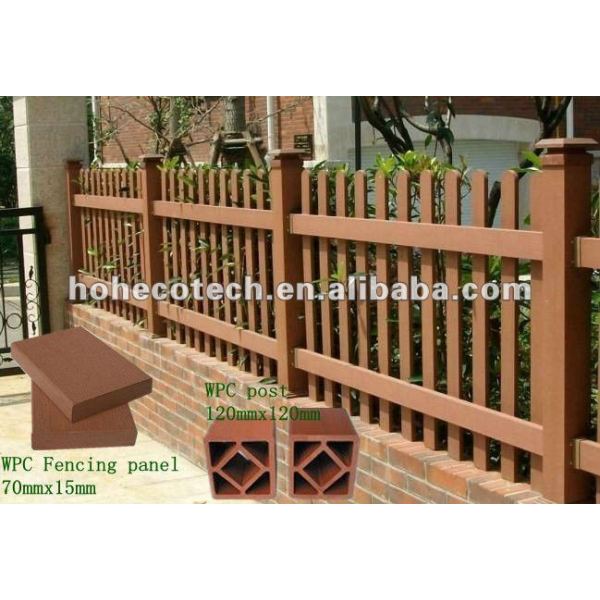 Wood plastic composite outdoor wall fence wpc fence/fencing outdoor wall fence
