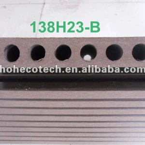 Ecotech hoh foro rotondo impermeabile wpc decking/pavimento di piastrelle