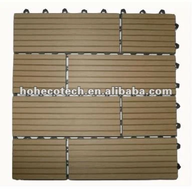 Hölzerne zusammengesetzte Deckingplastikfliesen für Garten/Balkon /backyard/courtyard