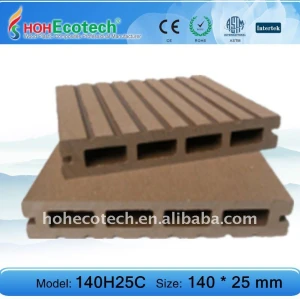 hohler zusammengesetzter Fußboden des wpc 140H25 Deckingfußbodens im Freiendecking