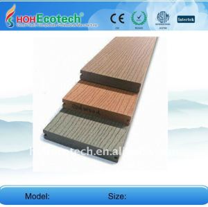Diferentes colores a elegir de wpc suelo/azulejo de piso cubiertas al aire libre de madera decking compuesto plástico