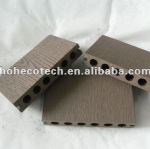 Realzando la superficie hoh ecotech 138x23 agujero redondo wpc compuesto plástico de madera decking/azulejo de piso