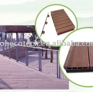 Piso decking de wpc, outfoor wpc pisos, decking de wpc bordo