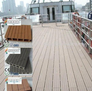 Eco - friendly ( composto plástico de madeira ) decorativo wpc decking ao ar livre/ escada decks/ decking do jardim