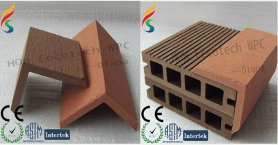 Durable caliente de la venta de madera decking compuesto plástico accesorio ( a prueba de agua, resistencia a rayos uv, resistencia a la pudrición y el crack )