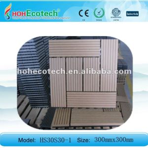 Eco - wood plastic composite wpc bloqueio telhas decking