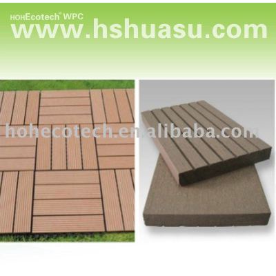 Wpc decking eco - amichevole legno decking composito di plastica/pavimento di piastrelle