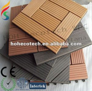 decking di decking composito poco costoso/mattonelle di pavimento compositi di plastica di legno ecologici