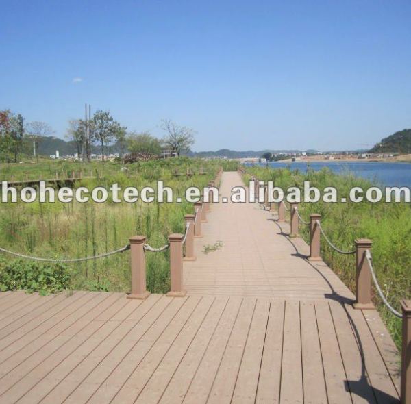 Paisaje agua - una prueba, la putrefacción y la resistencia cract decking compuesto