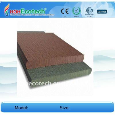 Wpc bois plastique composite decking 90*10mm/plancher en carton ( ce, rohscertificat, astm., iso9001, iso14001, intertek ) wpc platelage
