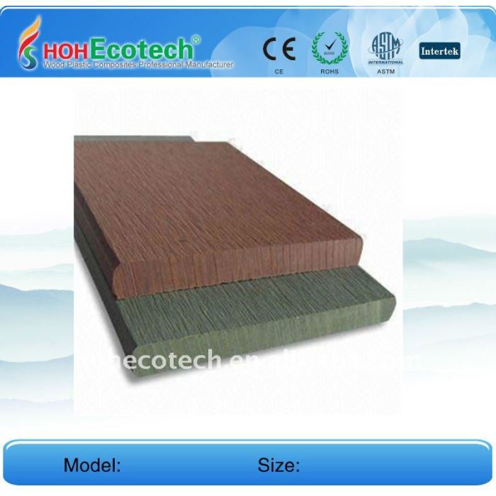 90*10mm wpc wood plastic composite decking/pisos piso tábua ( ce, rohs, astm, iso9001, iso14001, intertek ) decking de wpc chão