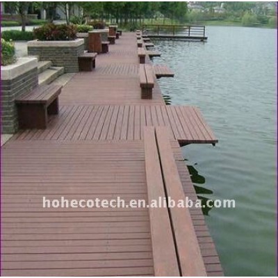 a prueba de agua de construcción material decking del wpc compuesto plástico de madera decking azulejos cubiertas de plástico compuesto
