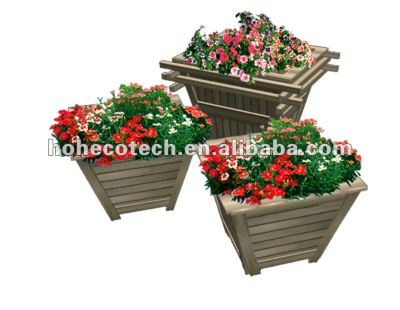 Jardim plástico compósito de madeira caixa de flor