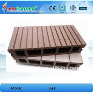 Wpc legno decking composito di plastica/pavimentazione ( ce, rohs, astm, iso 9001, iso 14001, intertek ) piano wpc bordo ponte di legno