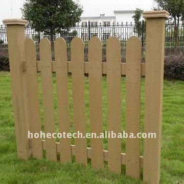 Wpc en plastique en bois de barrière des composés FENCING/garden de barrière EXTÉRIEURE de jardin clôturant la barrière en bois