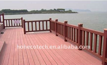 7 colori a scegliere di legno wpc plastico composito decking/pavimentazione ( ce, rohs, astm, iso 9001, iso 14001, intertek )