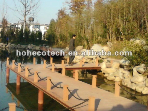 Ecofriendly popolare legno decking composito di plastica wpc decking/pavimentazione ( ce, rohs, astm, iso9001, iso14001, intertek )