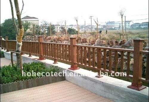 clôture de clôture imperméable à l'eau extérieure de wpc de balustrade de wpc de décoration de lieux publics