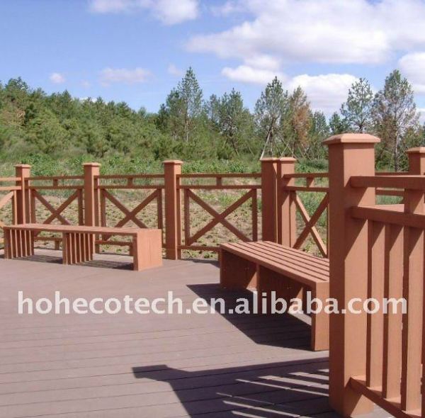 Tempo libero pubblica piazza/terra di legno composito di plastica wpc banco/ringhiera/post scherma wpc