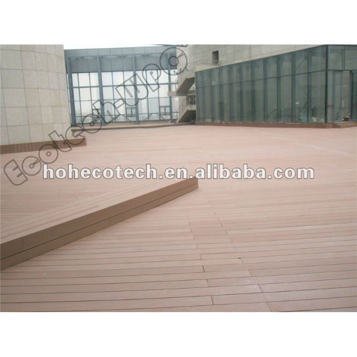 Impermeável intempéries deck wpc wood plastic composite decking de wpc decks/pisos ( ce, rohs, astm, iso9001, iso14001, intertek )
