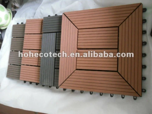 7 colori a scelta facile installazione wpc decking incastro piastrelle di ceramica wpc decking diy piastrelle di ceramica