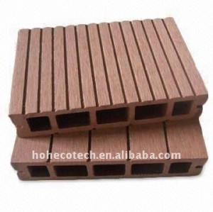 plancher en plastique en bois de regard en bois ~~~Natural de stratifié de plancher de wpc de conseils de decking de composés de WPC