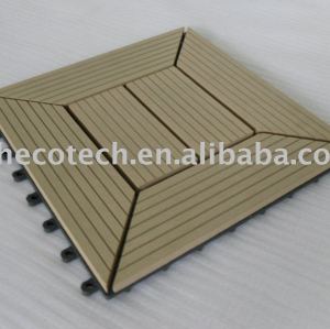 hölzerne zusammengesetzte Fliese-einfache Plastikinstallation des Decking/des Fußbodens