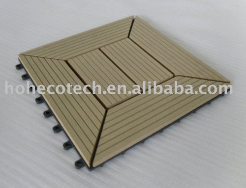 hölzerne zusammengesetzte Fliese-einfache Plastikinstallation des Decking/des Fußbodens
