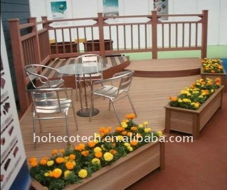 Wpc legno decking pavimentazione pubblica legno decking composito di plastica/pavimentazione ( ce, rohs, astm, iso 9001, iso 14001, intertek )