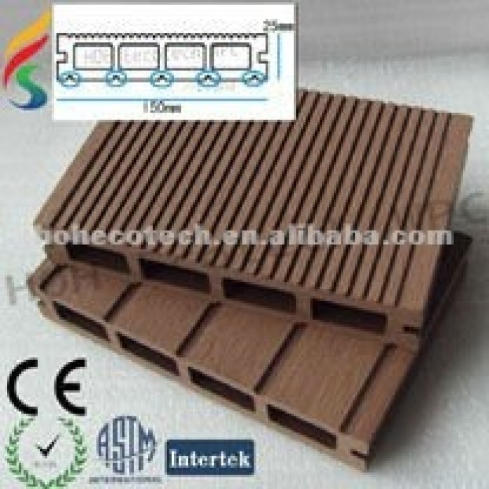 Cor escura decking de wpc wood plastic composite decking/ piso/ decking composto/ piso - anti - fungo
