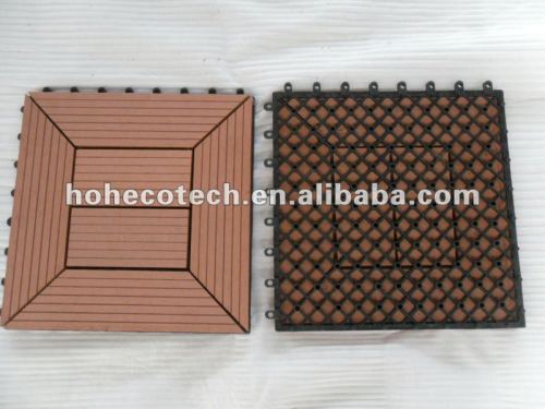 tuile composée en plastique en bois de plate-forme du plancher WPC DIY de tuile de salle de bains de wpc de 300x300mm