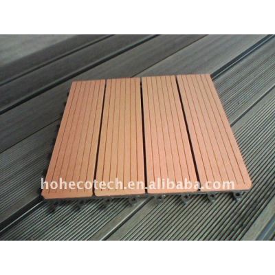le plancher/decking de wpc (composé en plastique en bois) antidérapant, Portent-Resistan le plancher en bois de decking en bois en plastique