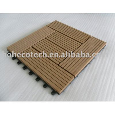 Suecia- madera decking compuesto plástico/azulejo de piso- de fácil instalación