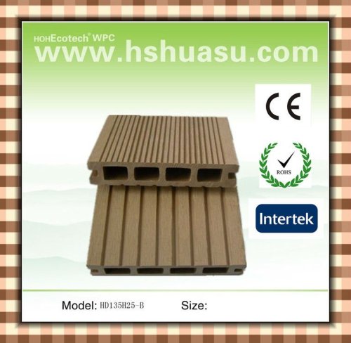 Decking composé en bois imperméable à l'eau respectueux de l'environnement extérieur (CE ROHS ASTM ISO9001)