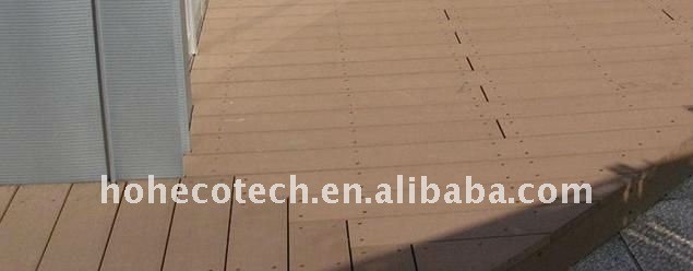 Lunga durata di utilizzo di legno wpc plastico composito decking/pavimentazione ( ce, rohs, astm, iso 9001, iso 14001, intertek )