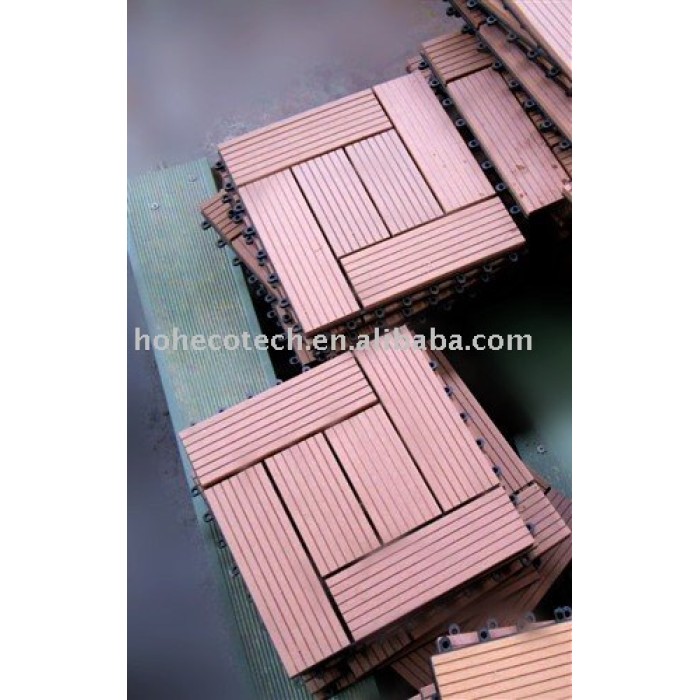 installation tuile-facile composée en plastique du bois de decking/plancher