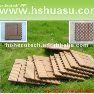 decking composé en plastique en bois durable de huasu nouveau (preuve de l'eau, résistance UV, résistance à se décomposer et fente)
