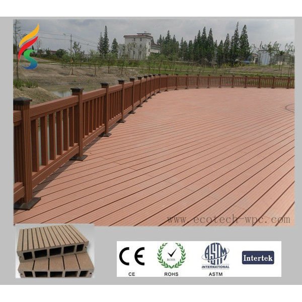 extruido tableros decking del wpc ecológicos decking compuesto para la piscina o jardín
