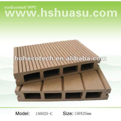 estabilidad de color verde y deco material impermeable wpc decking