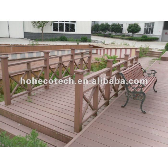 (Wpc ecologico /stair di rotaia esterno decorativo del composto di plastica di legno) che recinta/parapetti/inferriata del giardino