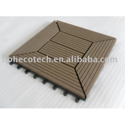 Madera decking compuesto plástico/azulejo de piso - de fácil instalación