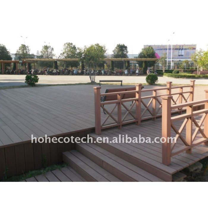 Fashional materiale da costruzione di lunga durata di utilizzo di legno wpc plastico composito decking/pavimentazione decking di wpc
