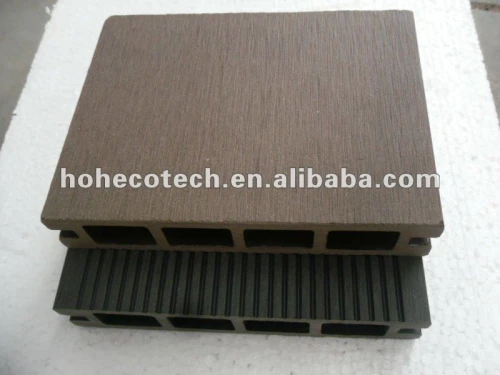 100% reciclado wpc exterior hollow decks ( wpc pisos/ painel de parede wpc/ wpc produtos de lazer )