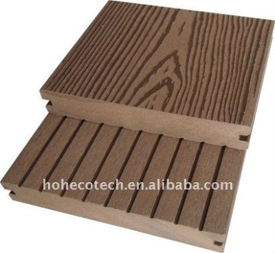 scanalato wpc superficie piastrelle di ceramica decking in legno composito di plastica pavimentazione