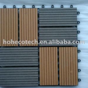 legno decking composito di plastica piastrelle decking mattonelle diy