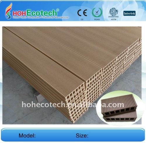 Plástico de madera wpc decking compuesto/suelo 149*34mm ( ce, rohs, astm, iso 9001, iso 14001, intertek ) wpc decking compuesto