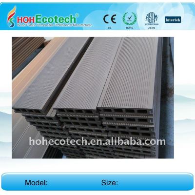Decking composé en plastique en bois foncé du gris WPC/plate-forme en bois wpc du plancher 140*30mm (CE, ROHS, ASTM, OIN 9001, OIN 14001, Intertek)