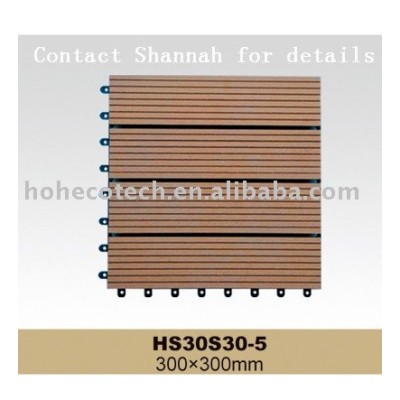 Wood plastic composite deck telha/bloqueio telha- fácilinstalação