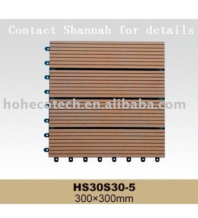 Wood plastic composite deck telha/bloqueio telha- fácilinstalação