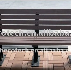 2011 novo material impermeável banco wpc madeira/composto de bambu banco de parque/jardim